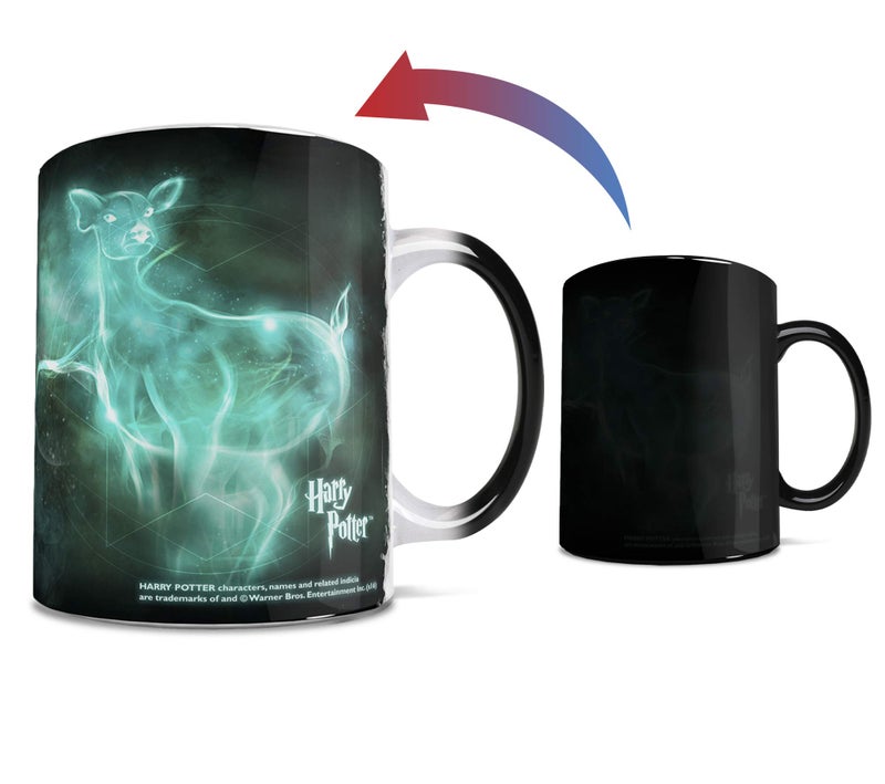 Morphing Mugs Harry Potter - Always - Patronus - 11 oz Heat Sensitive Mug â€“ Ceramic Color Changing Coffee Tea Mug - Image 1